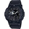 Casio Orologio Analogico-Digitale al Quarzo Uomo con Cinturino in Resina AEQ-100W-1BVCF