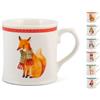 H&h Set H&H new 6 Mug, New Bone China, Decoro Winter Animal, Cc350