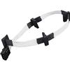 SilverStone SST-PP07-BTSW - cavo estensione Molex a 4x SATA, 30cm, bianco