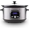 Lauben Slow Cooker 3500SB - Pentola con tecnologia Thermeffect®, tecnologia SlowHeat®, ricettario, contenitore interno in ceramica, due livelli di temperatura, regolazione manuale dell'ora, 3,5 l