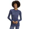 FALKE Wool-Tech Round Neck W L/S SH lana filo funzionale asciugatura rapida 1 pezzo, Maglia Donna, Blu (Capitain 6751), XS