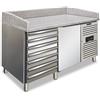 KLIMAITALIA Saladette refrigerata 1 porta e cassettiera - Ventilata - cm 151.5 x 80 x 100 h