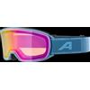 ALPINA NAKISKA Q-LITE - Occhiali da sci OTG, con rinforzo del contrasto, con protezione UV al 100%, per adulti, blu fumo opaco, taglia unica