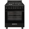 GLEM GAS S.P.A. Glem Gas Cucina Piano Gas Forno Elettrico SA66TMBK Nero Carbone