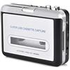 Demeras Lettore di Cassette USB Cassette a Nastro per PC Convertitore di CD MP3 Switcher Cattura Audio Lettore Musicale con Cuffie