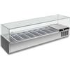 KLIMAITALIA Vetrina refrigerata - N. 8 bacinelle - cm 180 x 39.5 x 43.5 h