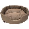 JACK AND VANILLA, Comodo Cesto per Animali Domestici Imbottito in Memory Foam, Design Elegante, Antiscivolo, Facile da Pulire, Taglia M, Colore Marrone Chic