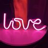 NIWWIN Rosa Amore segno neon,Luce al neon, Neon Art Lampada da Parete USB/Batteria, Neon Lampada da Parete per Camera delle Ragazze Light Up Love Neon Sign per San Valentino.