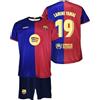 FC Barcelona Futbol Club Barcelona Maglia e Pantaloni Lamine Yamal 19 Prima Equipaggiamento Stagione 2024/2025 - Replica Ufficiale con Licience - Bambino, Barcellona, 14 Anni