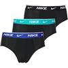 Nike Slip da Uomo Confezione da 3 Pezzi Brief Multicolore Taglia S Codice 0000KE1006-U9G