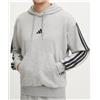 Adidas M 3S Ft Hd Mgry/Blk Felpa Capp Garz Gri Mel 3S Nere Uomo