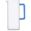 Ichendorf Milano Brocca con Manico Blu, Collezione Tube, 120 cl, Vetro Borosilicato, Fatto a Mano