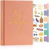 Lanpn Libro di Ricette Il Mio Ricettario A5 in Pelle, Quaderno per Ricette da Scrivere, Recipe Cook Journal Book to Write in Your own Recipes, Libri di Cucina Cooker Girl Libro, Rosa, Inglese