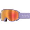 ATOMIC Revent HD Maschera da sci e snowboard con colori ad alto contrasto, lenti a specchio, montatura Live Fit e doppia lente, lavanda