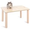 Niteangel Piattaforma in legno per criceti siriani nani, gerbilli, topi Degus o altri piccoli animali domestici (lunghezza 30 x larghezza 20 cm, altezza 14 cm, colore bordeaux)