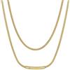 Suplight Collana Donna Oro a Catena Serpente in Acciaio Inossidabile Catenina Donna Oro Sottile 2mm Lunghezza 71cm Collana Lunga Catenina per Ricambio Ciondolo con Confezione Regalo