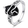 YFN - Anello in Argento Sterling con Cristallo, Gioielli Regalo per Donne e Ragazze, normal, Argento sterling, Nessuna pietra preziosa