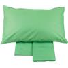 Corredo Italiano® - Monocolore Baby - Set Lenzuola Tintunita per Culla Lettino puro cotone - 100% Made in italy (Verde)