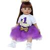 ZIYIUI Bambole Reborn Bambino Femmine 24 pollici Reborn Baby Dolls Soft Vinyl Simulazione in silicone 60cm Reborn Babies Realistici Girl Boy Toys Giocattoli regalo di Natale Indossa un vestito viola