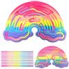 Juvanovo Sensory Activity Board, Tavola Sensoriale in Silicone, Tavola da attività Sensoriale con 11 Corde, Bifacciale Fidget Toys, Giochi Sensoriali per Adulti per Autismo ADHD (Nuvole B)