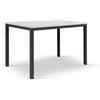 PAZZO DESIGN Tavolo fisso Domenico, Bianco Frassinato, Gambe Nere, Tavolo Cucina, Tavolo Soggiorno, Scrivania, Made in Italy, 110x68x75 cm - id_2101