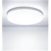 Kambo Lampada da Soffitto LED Luce Rotonda ∅30cm 48W Plafoniera LED Moderno IP44 Impermeabile Bianco Freddo 6500K 4320LM per Bagno Cucina Camera da letto Sala Soggiorno Corridoio Ufficio Cantina