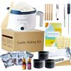 Ksedcon Kit fai da te per realizzare candele con fusore elettrico per cera, kit per realizzare le proprie cere profumate per adulti con 680g di cera di soia per candele, termometro, coloranti, fragranze e