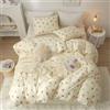 Tabeskly Fragola Carino Sacco Copripiumino Singolo Bambino Piumino Singolo Letto Set Giallo 135x200cm