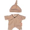 Miniland - Vestiti per Bambola da 21 cm, Accessorio di Abbigliamento per Bambole, Pigiama con Cappello (Marrone)