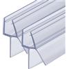 QOROCO Guarnizione per porta della doccia 2x 80 cm per porte in vetro da 4-6 mm, guarnizione di ricambio per porta della doccia per tutte le porte della doccia, doccia, cabine doccia, vasca da bagno