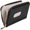 VISOUL Portafoglio Carta di Credito, Cerniere Porta Carte di Credito in Vera Pelle per Uomo, Blocco RFID Piccolo Porta Tessere con 5 Slot per Carte e 1 Tasca per Monete Nero+Grigio Chiaro