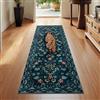 TUKDAK Tappeto da Cucina Runner Lavabile 60x180cm, Tappeto da Corridoio Verde Runner Con Fondo Antiscivol, Coperta Morbida Della Camera da Ietto di Boho, Tappeto Tigre per Bagno Ingresso