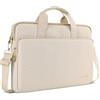 DOMISO Custodia PC Portatile Borsa Tracolla 14 Pollici,Impermeabile Borsa Messenger per Porta Laptop Computer Abbinato con 14 Pollici Notebook MacBook HP ASUS dell Microsoft，Beige