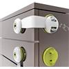 SMBOX Blocca Cassetti Per Bambini Sicurezza Cassetti Bambini Adesivo Chiusura Chiudi Chiusure Serratura Bambino Bidone Spazzatura Per Porta Cassetto Frigo Frigoriferi Frigorifero