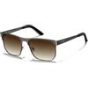 Carfia Occhiali da sole Uomo Polarizzati Retro, Occhiali da sole Uomini UV400, Occhiali da sole, Rettangolare Nero Grigio, Telaio in metallo Occhiali da guida Cat.3