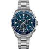 TAG Heuer Aquaracer Uomo 43mm Bracciale e cassa Acciaio Inox Saphire Quarzo Orologio CAY111B.BA0927, blu, 43 mm, Orologio subacqueo, cronografo, orologio subacqueo, movimento al quarzo