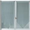HomeMaison Piccola Tenda a Punta, Colore: Etamina, Stamina 100% Poliestere, Grigio, 45x120cm