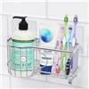 Simple Houseware SimpleHouseware - Portaspazzolino adesivo da parete per bagno, cromato