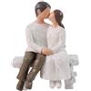 jinhuoba Statuina romantica di coppia innamorata, 15,2 cm, dipinta a mano, scultura di coppia dolce che ama insieme, scultura per ricordare un bel momento, ottimo regalo per San Valentino, anniversario,