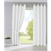 Gardinenbox Palermo 10000265-2 - Set di 2 tende opache, traslucide, con occhielli e fermatenda, 225 x 140 cm, colore: Bianco