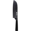 BERGNER Black Blade | Coltello da Cucina Santoku | Lama in Acciaio Inox di 17,5 cm | Manico Ergonomico con Foro | Utensili da Cucina | Rivestimento Antiaderente | Pulizia Facile