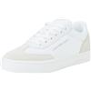 Calvin Klein Jeans Sneakers Donna Classic Cupsole in Pelle Scamosciata, Bianco (White/Creamy White), 36