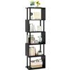 IBUYKE Librerie a Forma di S a 6 Ripiani,Libreria Verticale,Nero WBC016B | Libreria Angolare Moderno Scaffali Espositivi Libreria da parete per Soggiorno Camera Da Letto Ufficio