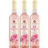 HÖLLINGER - JUST LOVING NATURE Sciroppo di petali di rosa bio Höllinger - Organic Rose Blossom Syrup, Vegan, 3x500ml Glass Bottle, Floral Flavor