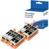 Woungzha Cartuccia di inchiostro compatibile Canon PGI-35 CLI-36 di ricambio per stampante Canon PIXMA iP100 iP110, confezione da 5 (3 nero e 2 colori)