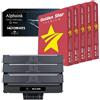 alphaink 3 Toner Compatibili con Samsung MLT-D111 MLT-D111S + 5 Risme A4 80gr SL M2026W M2020W M2020 M2022 M2022W Xpress M2026 M2070 M2070F M2070FW M2071FH M2078 versione da 1800 copie l'uno
