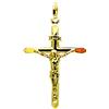 PEGASO GIOIELLI Ciondolo Oro Giallo 18kt (750) Pendente Croce Smussata Gesù Cristo Crocifisso Uomo