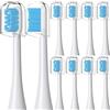 Othanary Spazzolino da denti compatibile con Spazzolino elettrico sonico, ricambio per spazzolino da denti, con coperchio antipolvere, 10 pezzi (bianco, M)