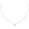 ChicSilver Collana Argento 925 Donna, Collana Donna Argento Cuore con Iniziale Lettera L Lunga 41+5CM, Ciondolo Lettera Ragazza Amicizia Idee Regalo per Compleanno Anniversario Natale