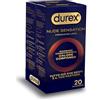 Durex Nude Sensation, Preservativi in Nitrile, Senza Lattice di Gomma Naturale, Ultra Sottili ed Extra Lubrificati, Maggiore Condivisione di Calore Corporeo, vestibilità Regular, 20 Profilattici